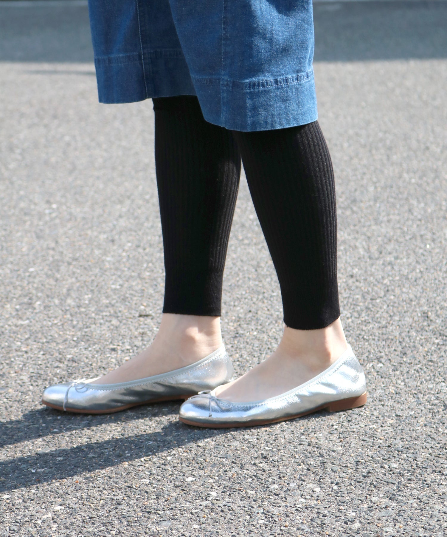 やわらかコットン リブレギンス