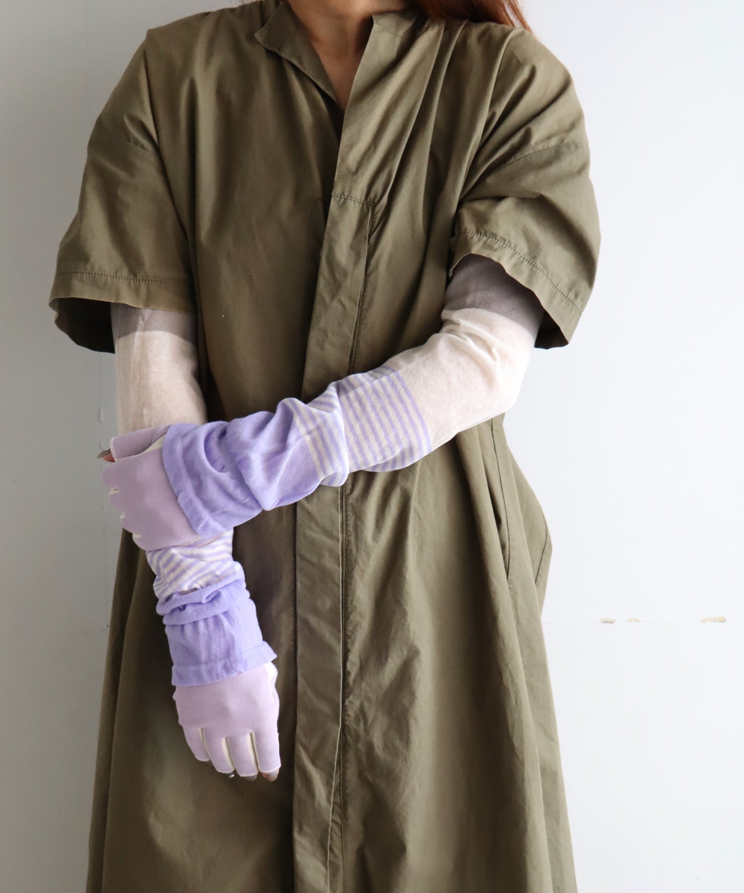 《ＵＶカット》ブライトボーダー アームカバー