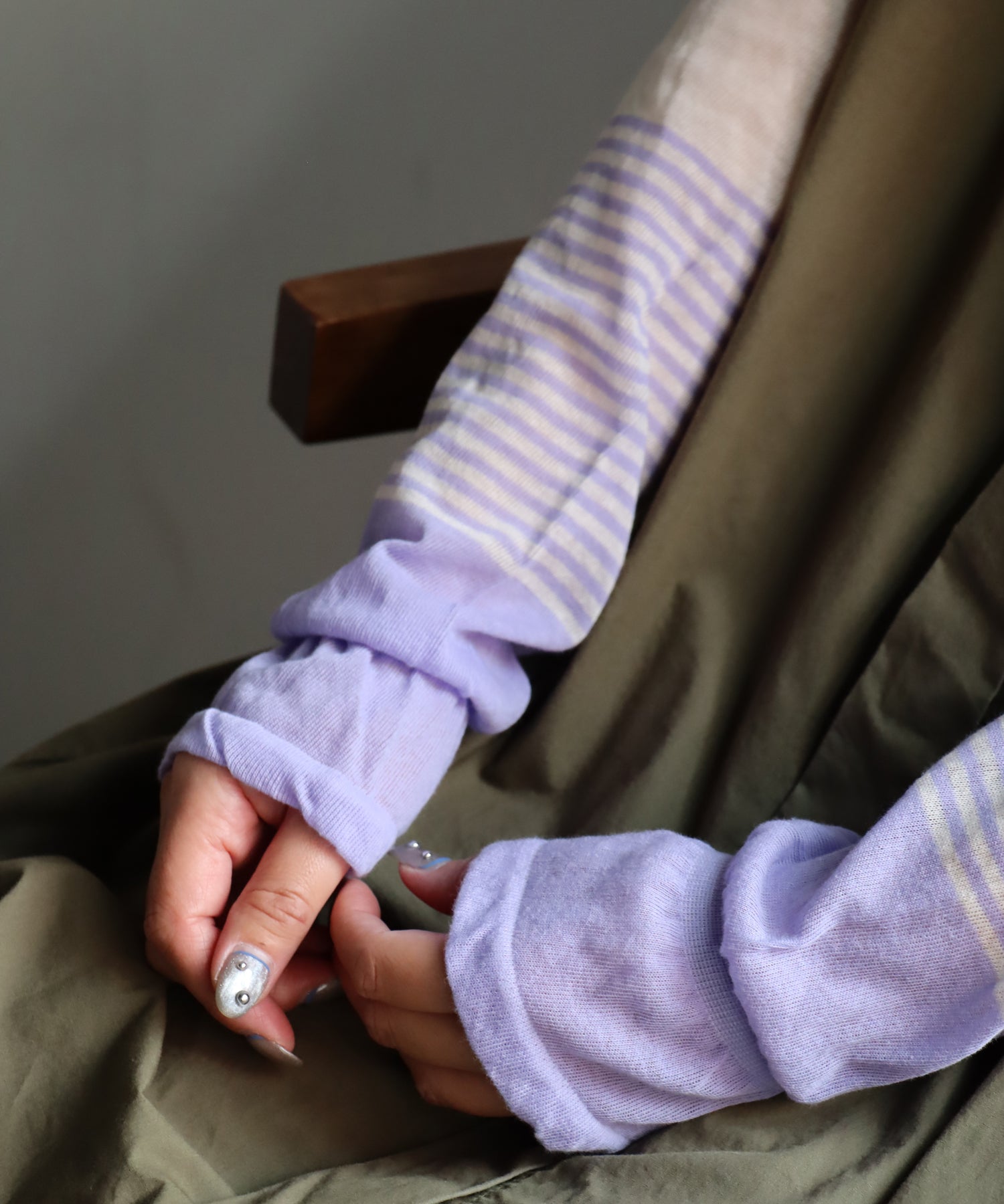 《ＵＶカット》ブライトボーダー アームカバー