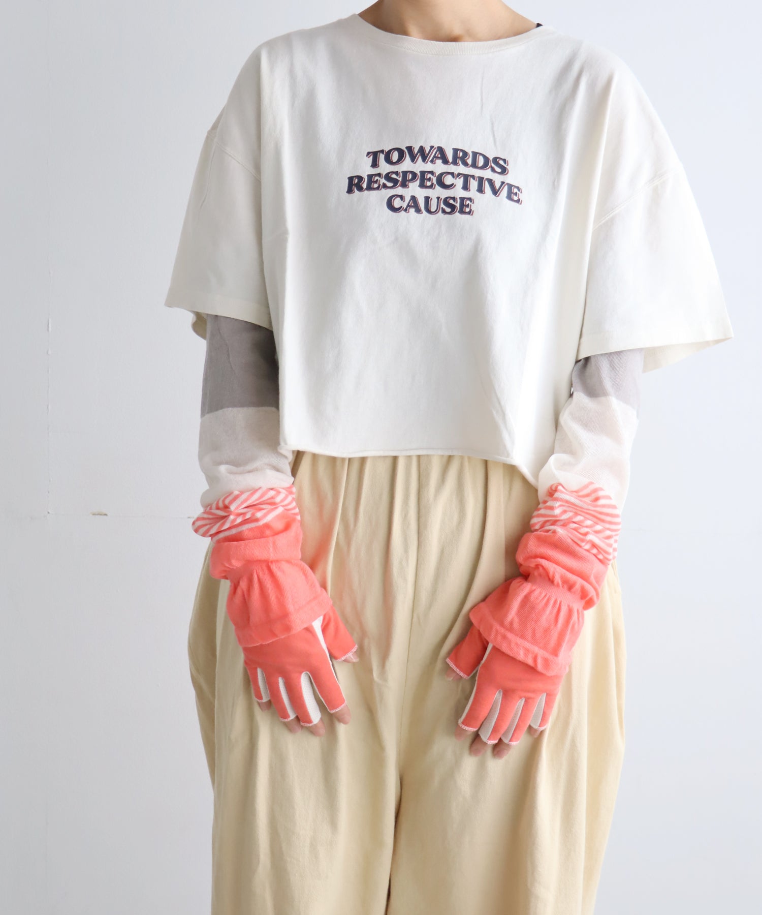 《ＵＶカット》ブライトボーダー アームカバー