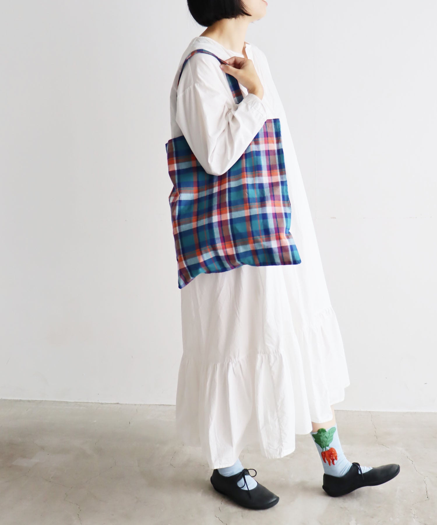 【有料】ギフトラッピング用 インドチェック トートバッグ