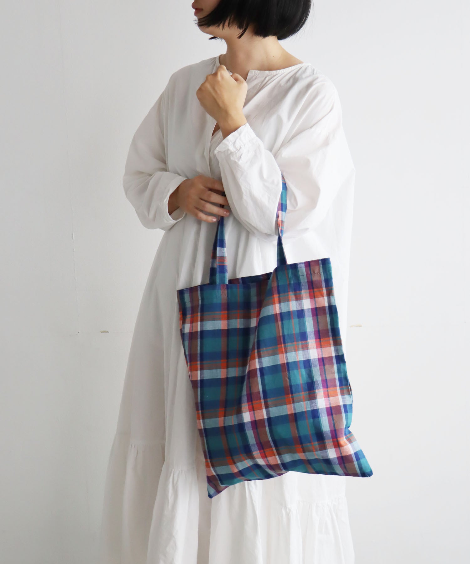 【有料】ギフトラッピング用 インドチェック トートバッグ