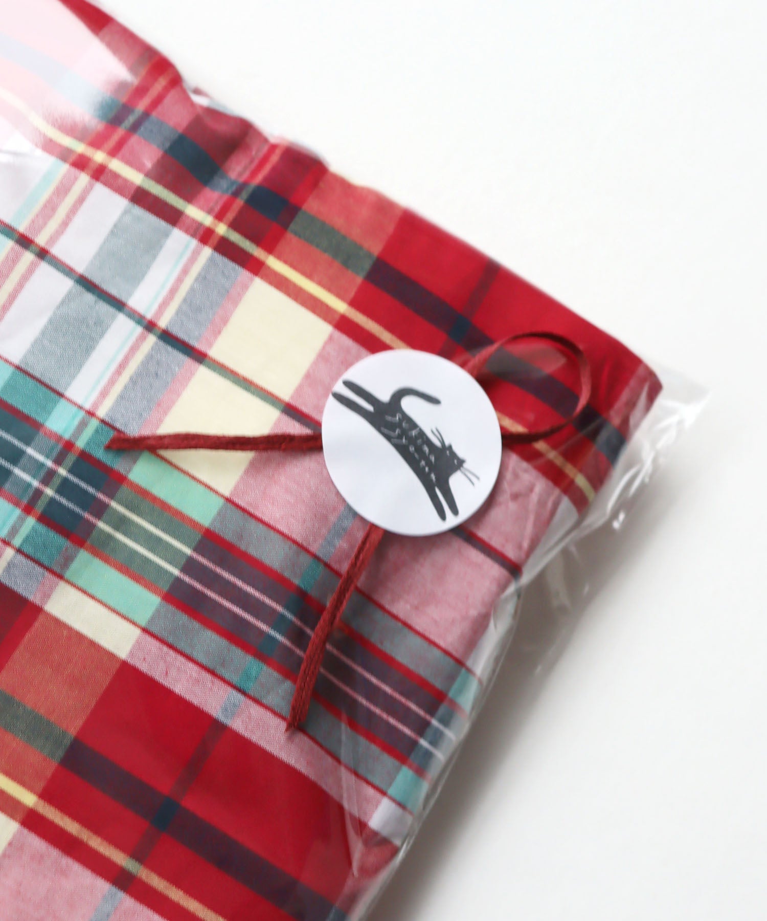 【有料】ギフトラッピング用 インドチェック トートバッグ