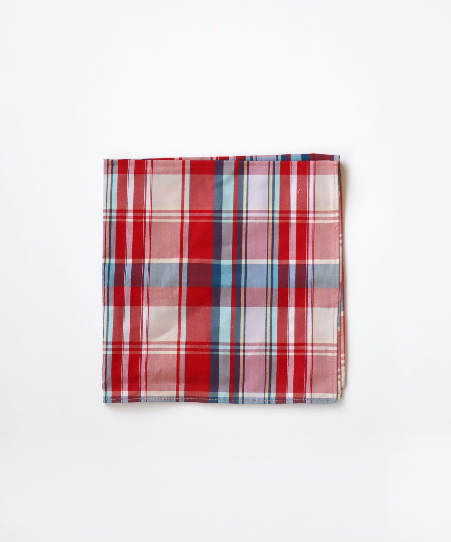 インド チェック ハンカチ