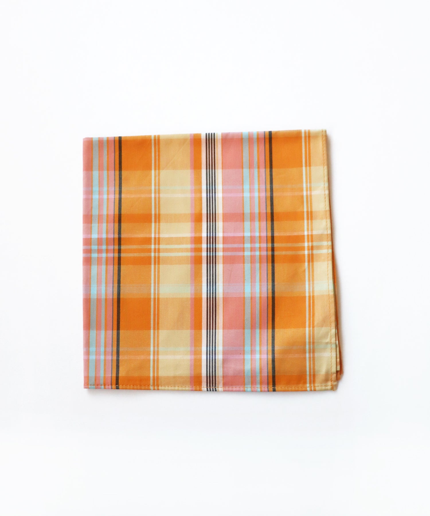 インド チェック ハンカチ