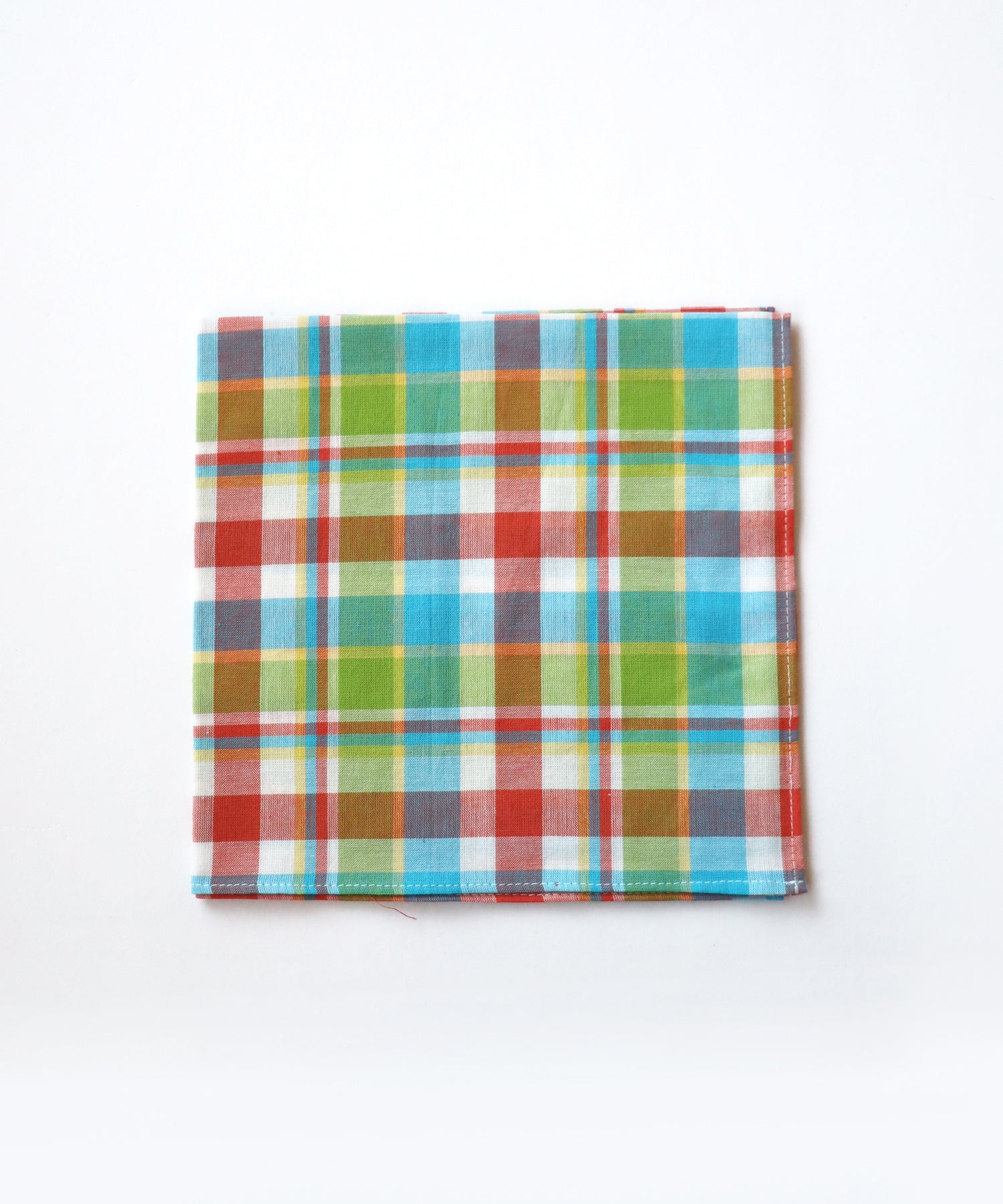 インド チェック ハンカチ