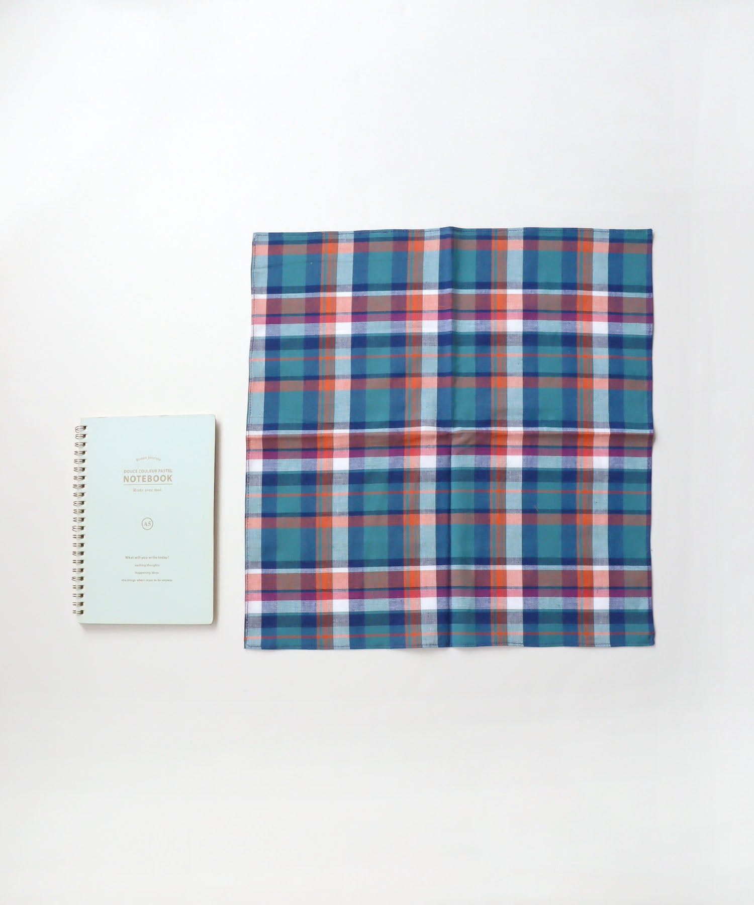 インド チェック ハンカチ