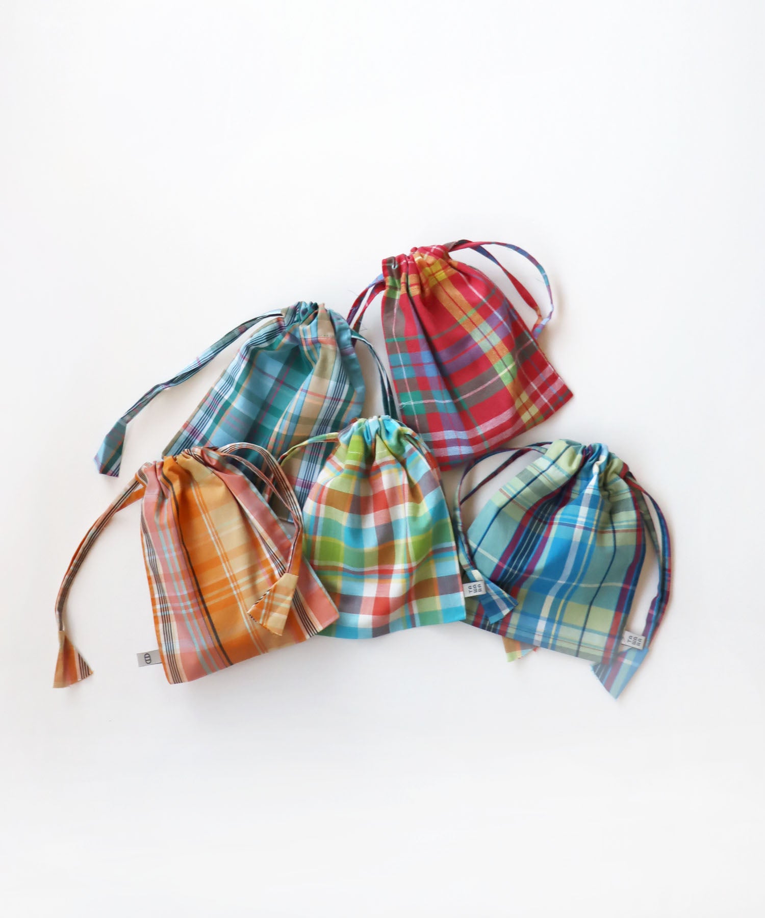 インドチェック 巾着