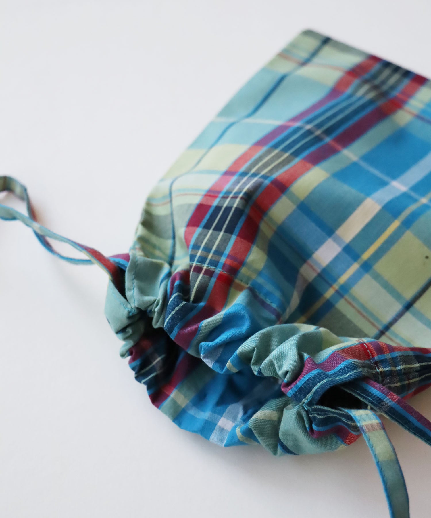 インドチェック 巾着