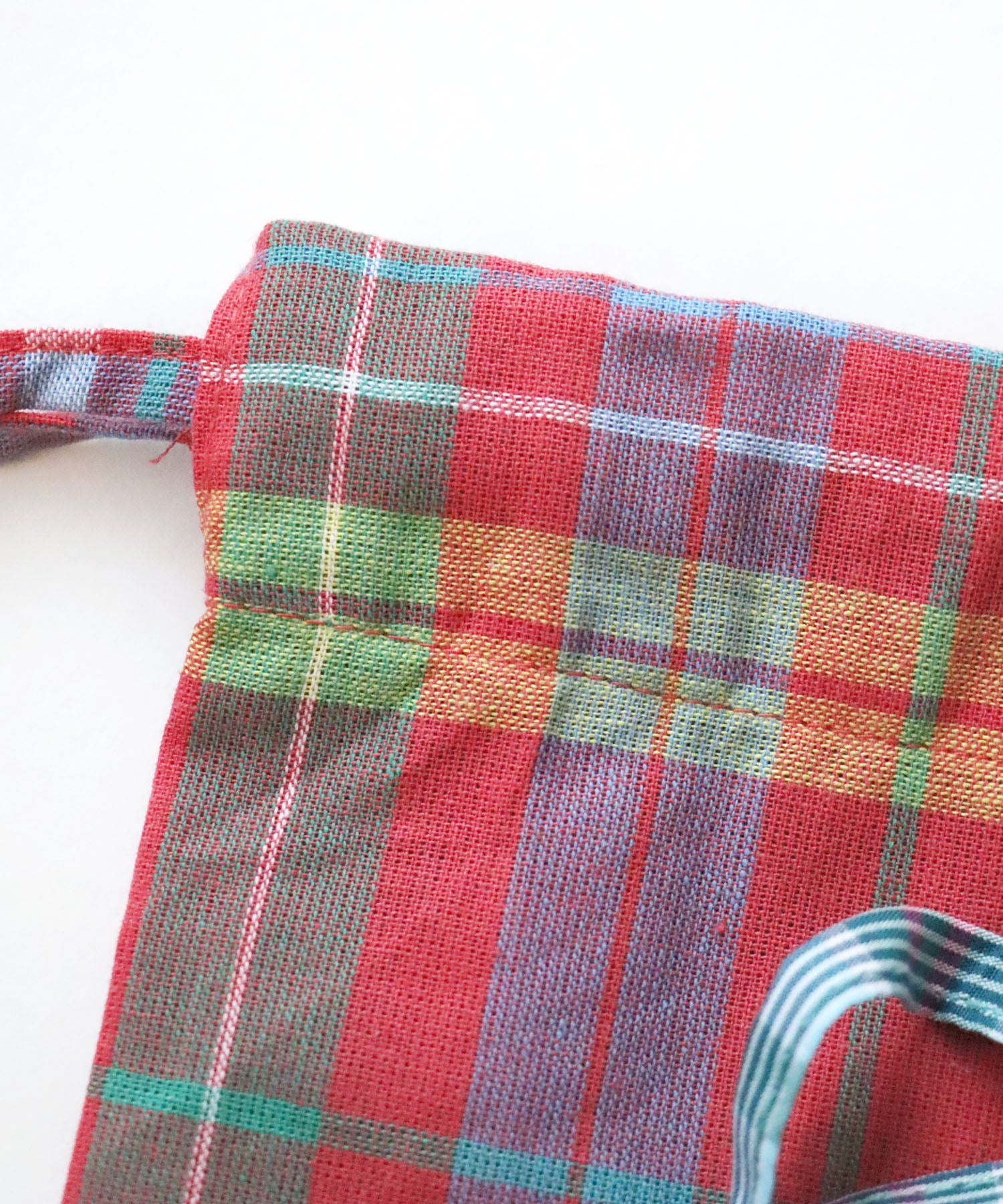 インドチェック 巾着