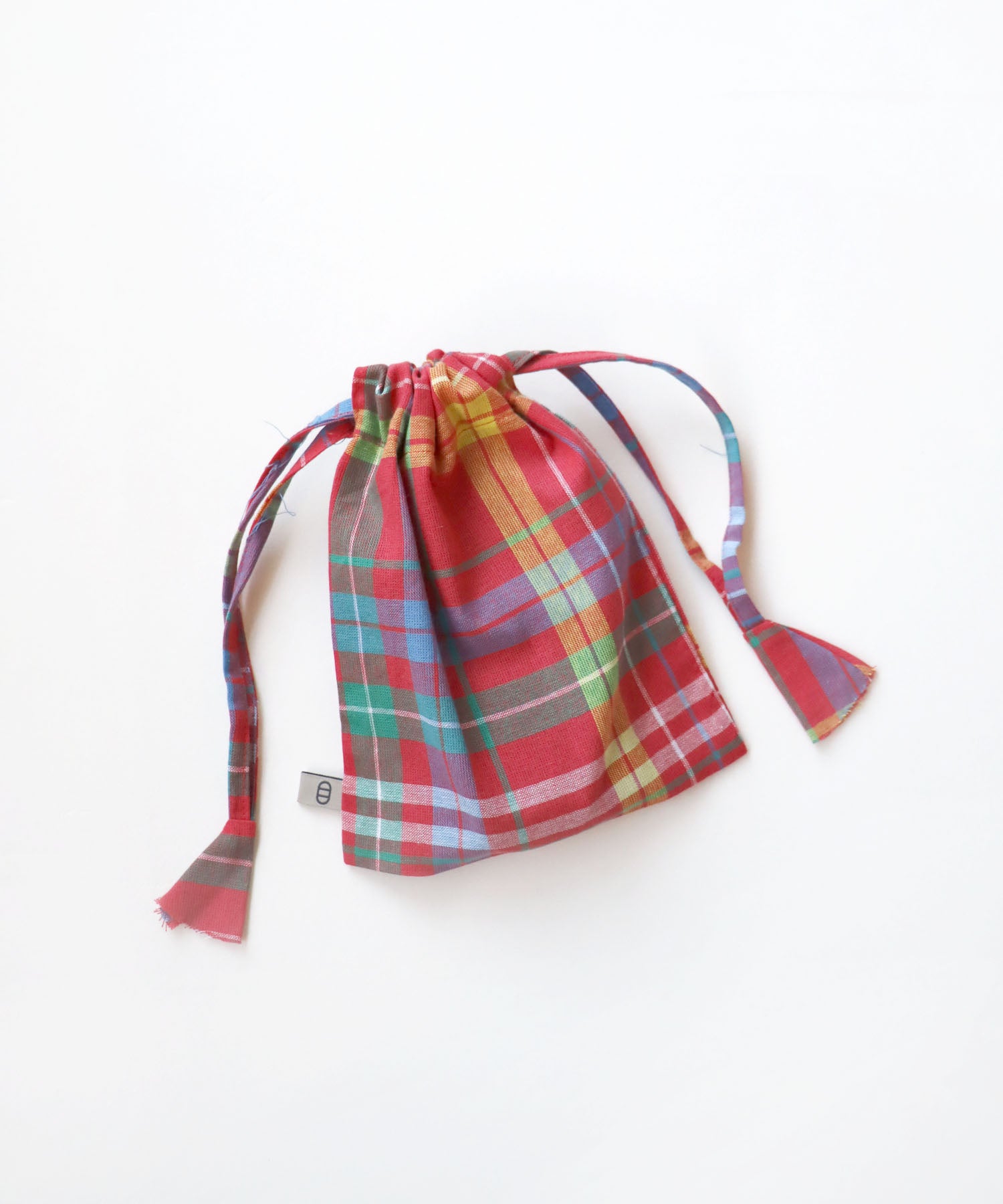 インドチェック 巾着