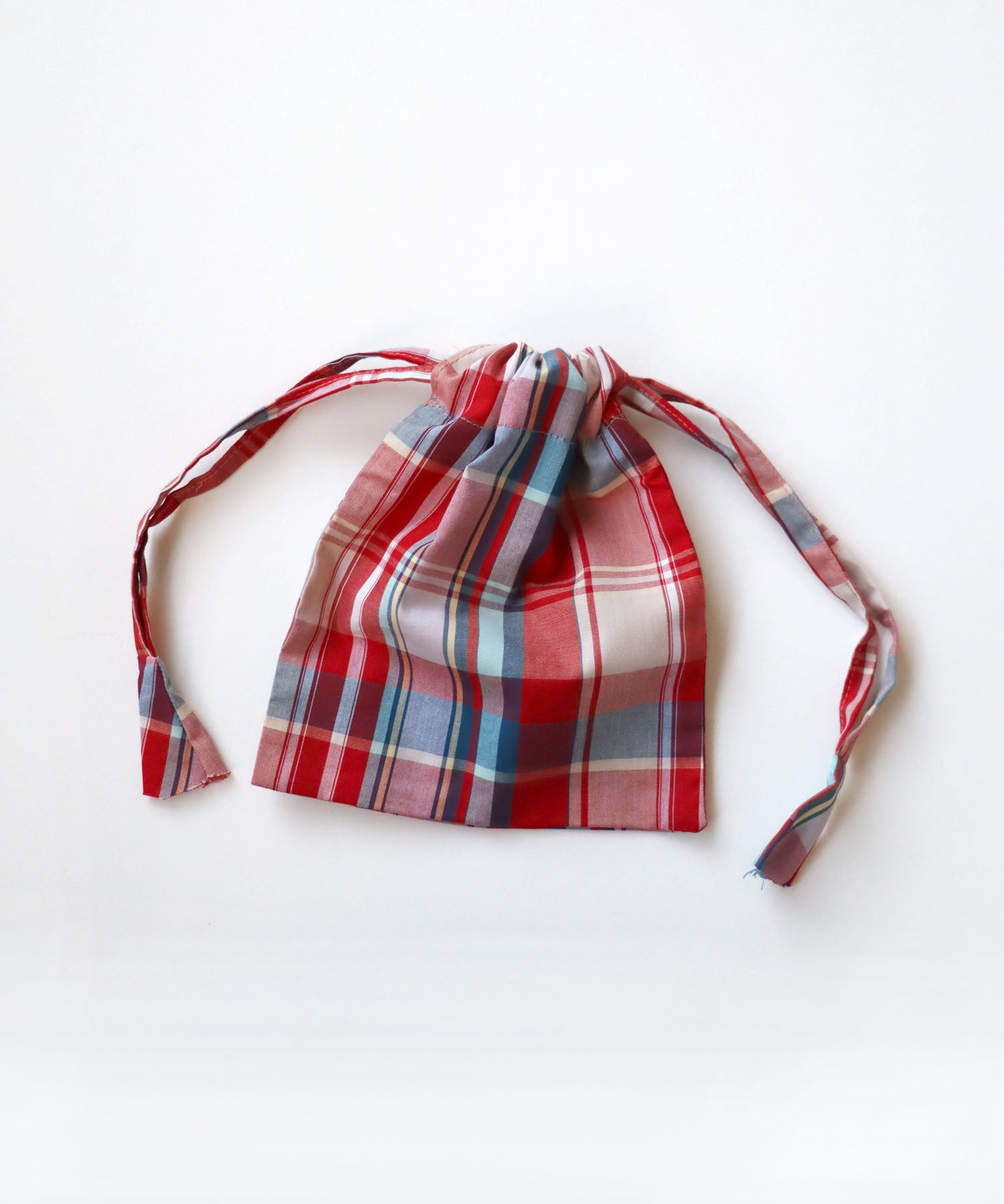 インドチェック 巾着