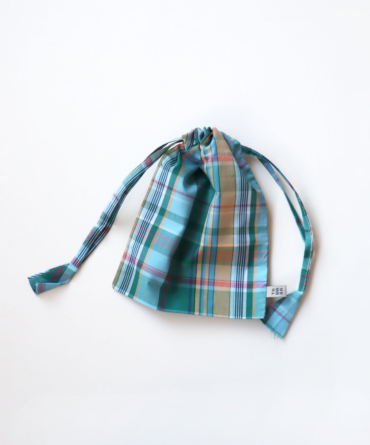 インドチェック 巾着