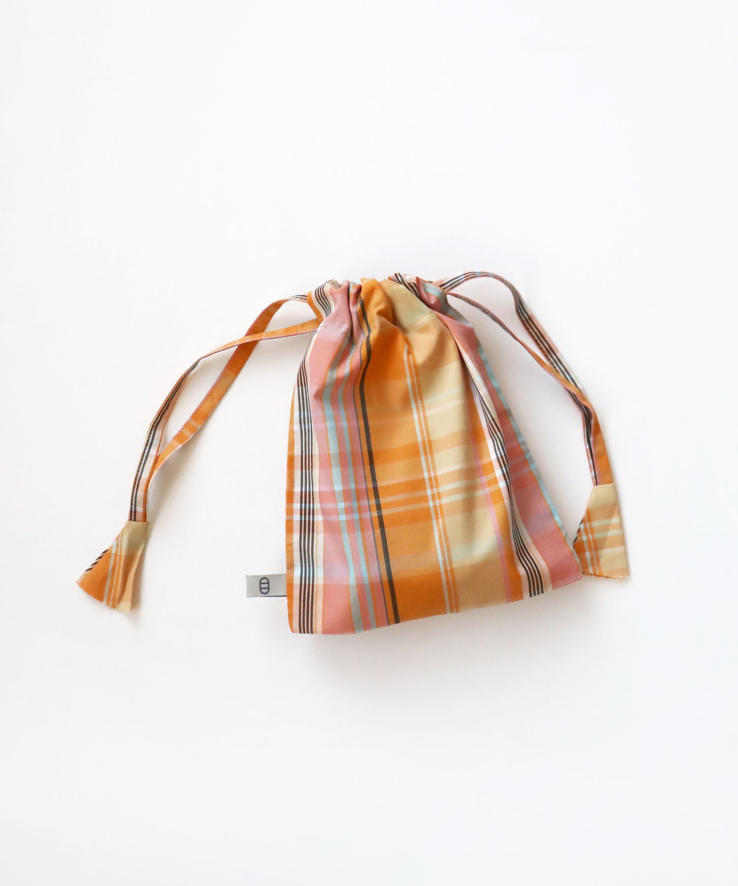 インドチェック 巾着