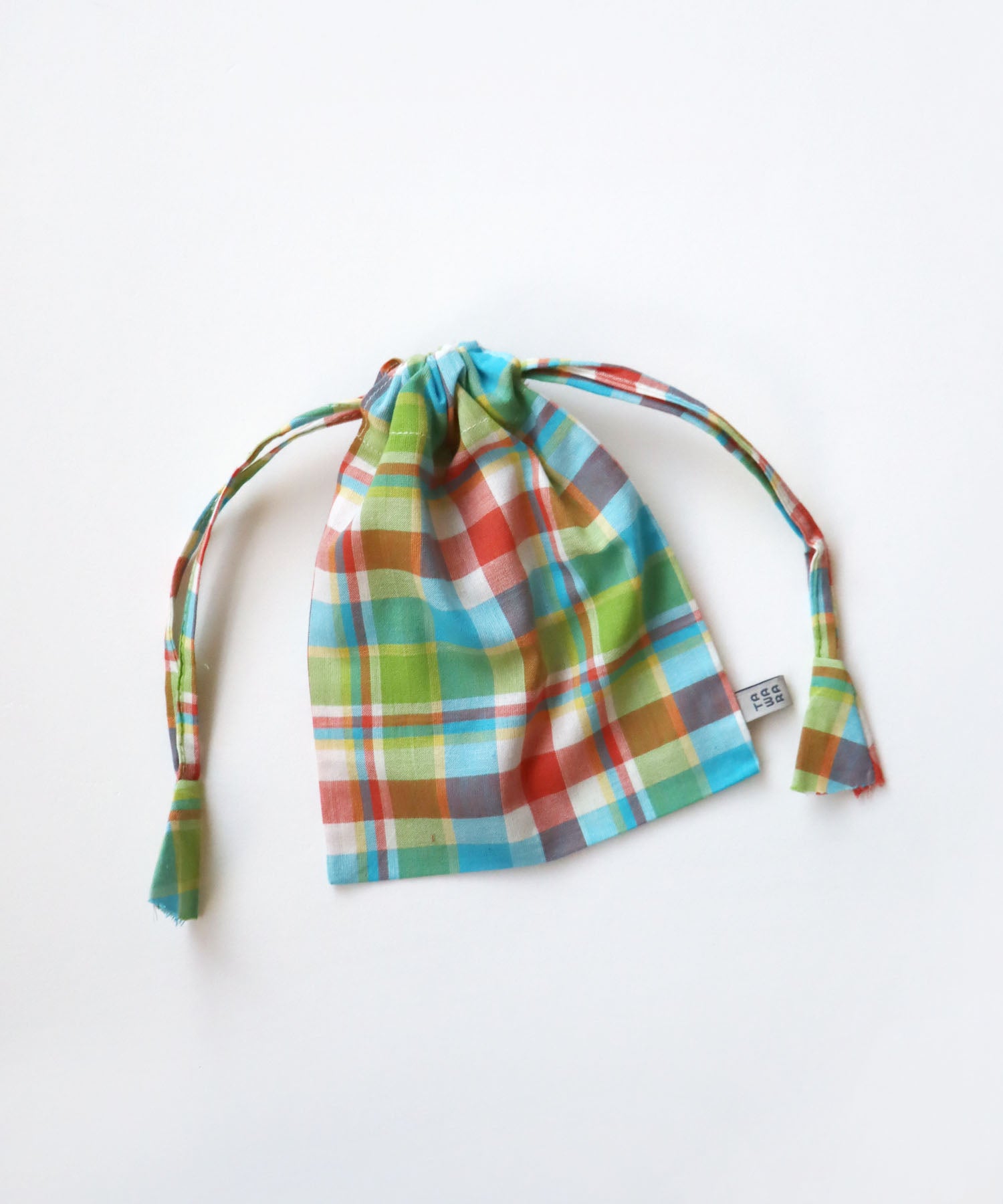 インドチェック 巾着