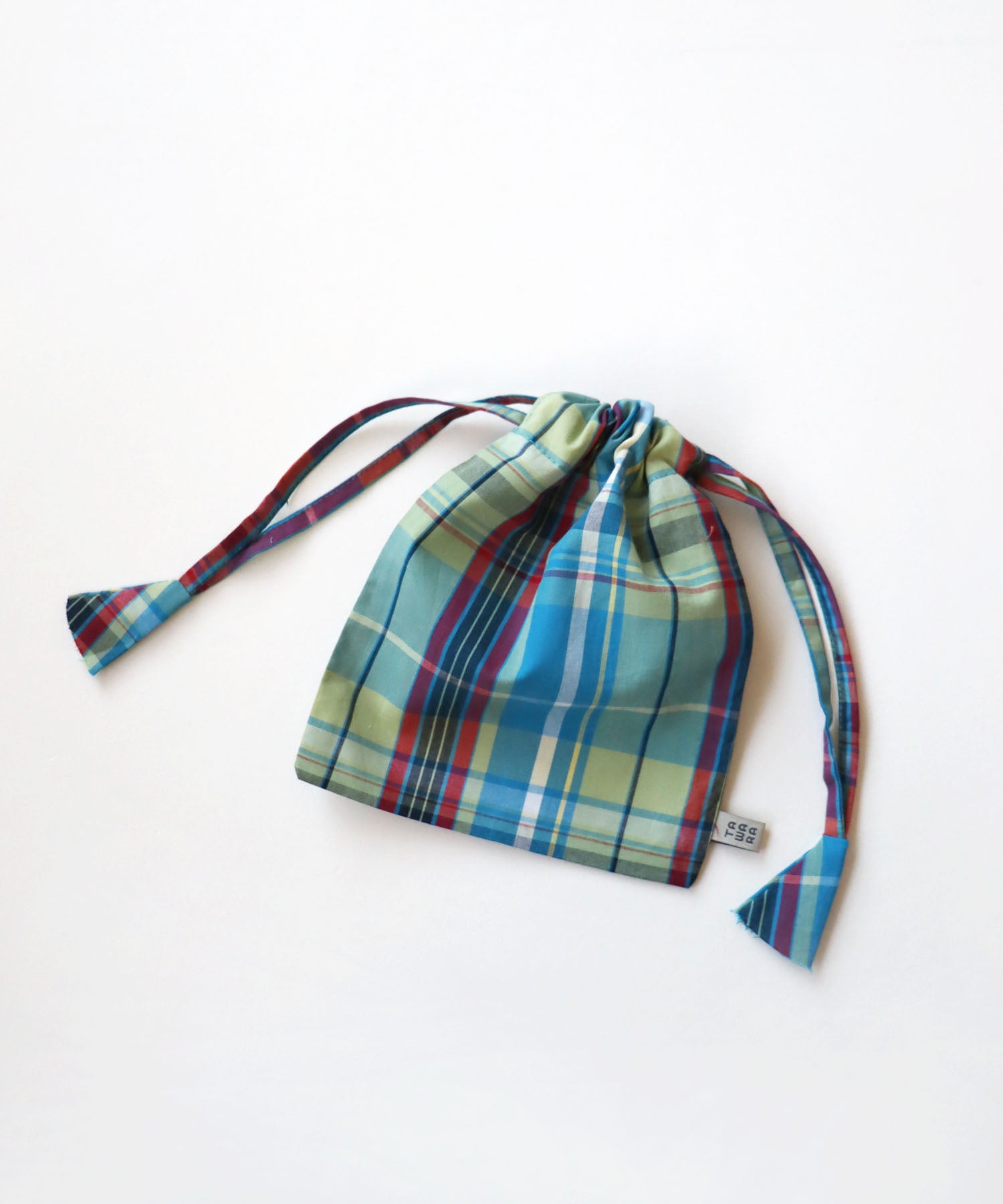 インドチェック 巾着
