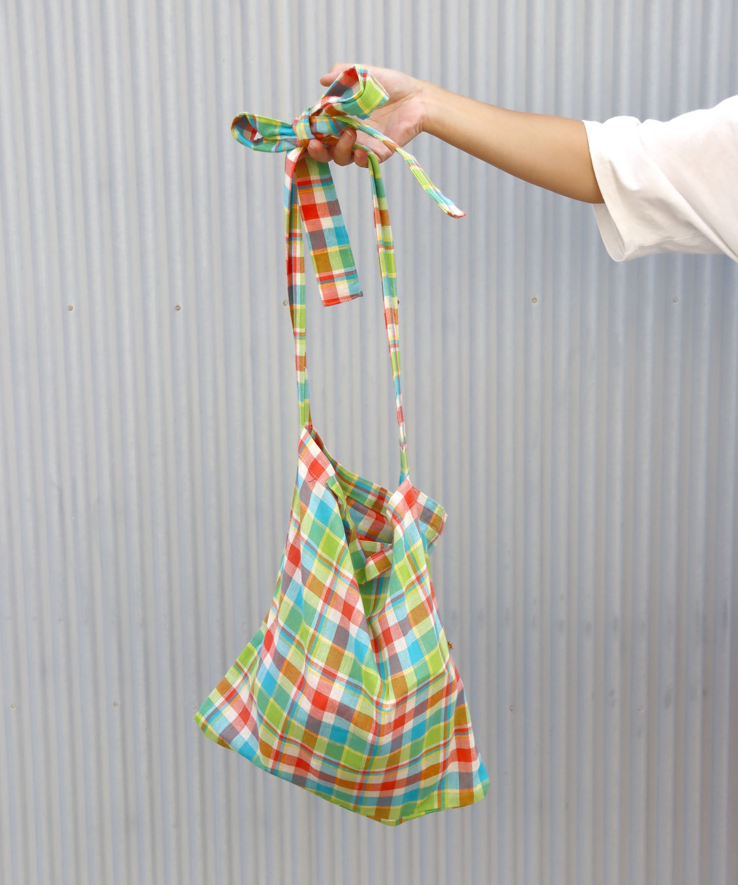 インドチェック ショルダーバッグ