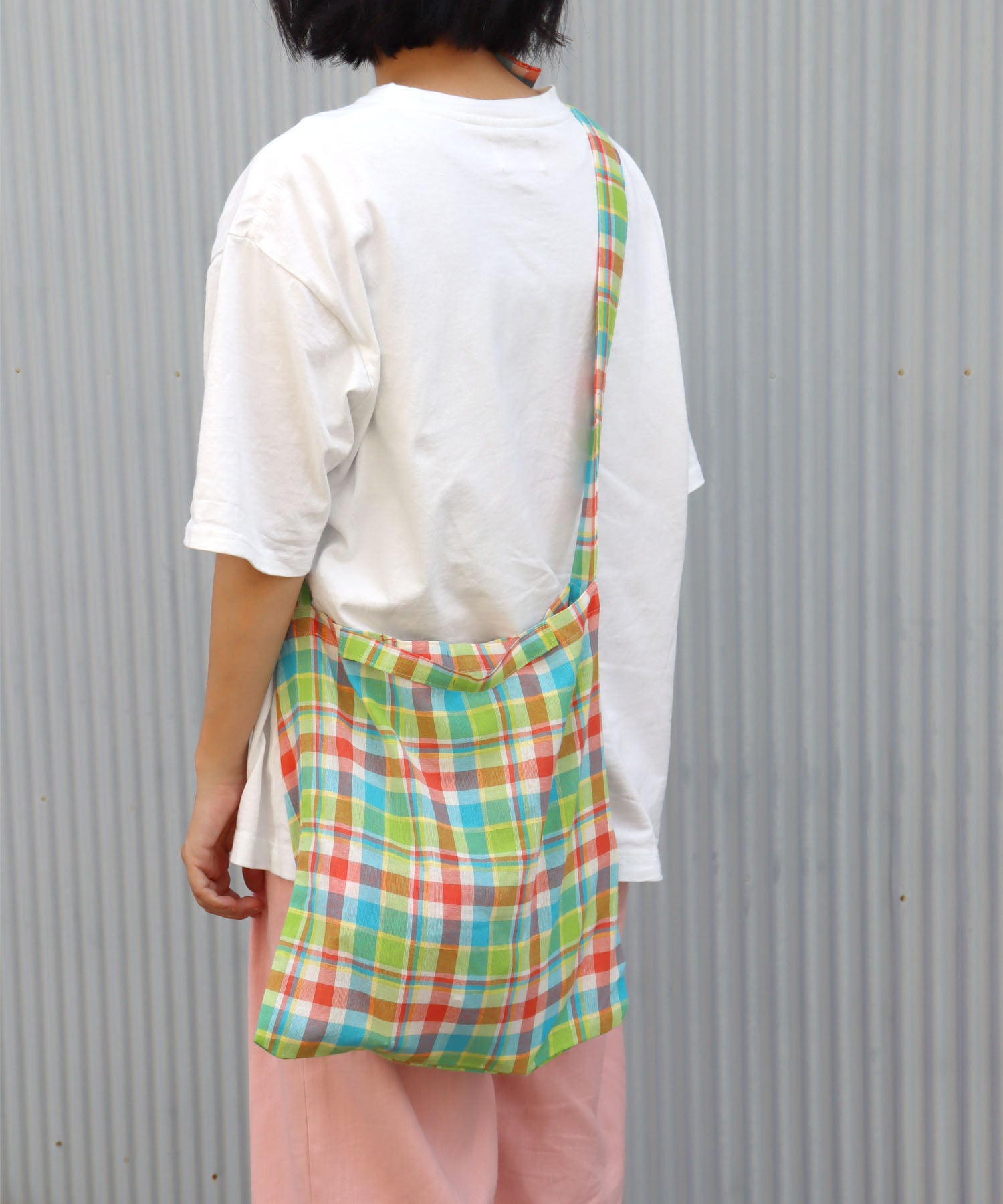 インドチェック ショルダーバッグ